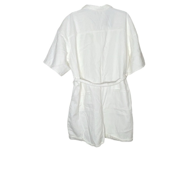 Pretty Little thing white shorts denim romper. Size 12 NWT - Picture 5 of 6